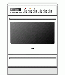 Atag FG453L Fornuis met infra/hetelucht oven en gaskookplaat Ofen-Mikrowelle Scharnier