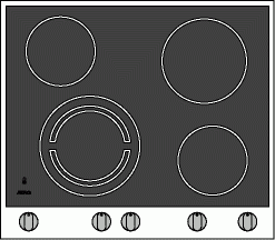 Atag HL2..K `Cook-light` kookplaat Kochen Button