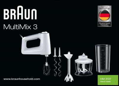 Braun 4644-HM3137WH 0X22211016 MultiMix 3 Hand mixer HM 3137 Pürierstab Ersatzteile und Zubehör