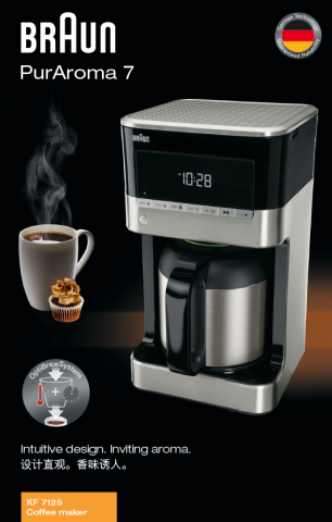 Braun KF7125BK 0X13211033 PurAroma Coffee Maker 3109 - BT - KF7125BK Säuberung Entkalker
