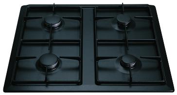 Etna A822VRVSANL/E2 Gaskookplaat voor combinatie met elektro-oven Kochen Knopf