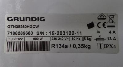 Grundig GTN38250HGCW 7188289680 DD 8kg HP dryer wht Trockner Ersatzteile