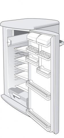 Lec HTS2866/00 RSR6037I 174937 Kühlschrank Gefrierfachtür